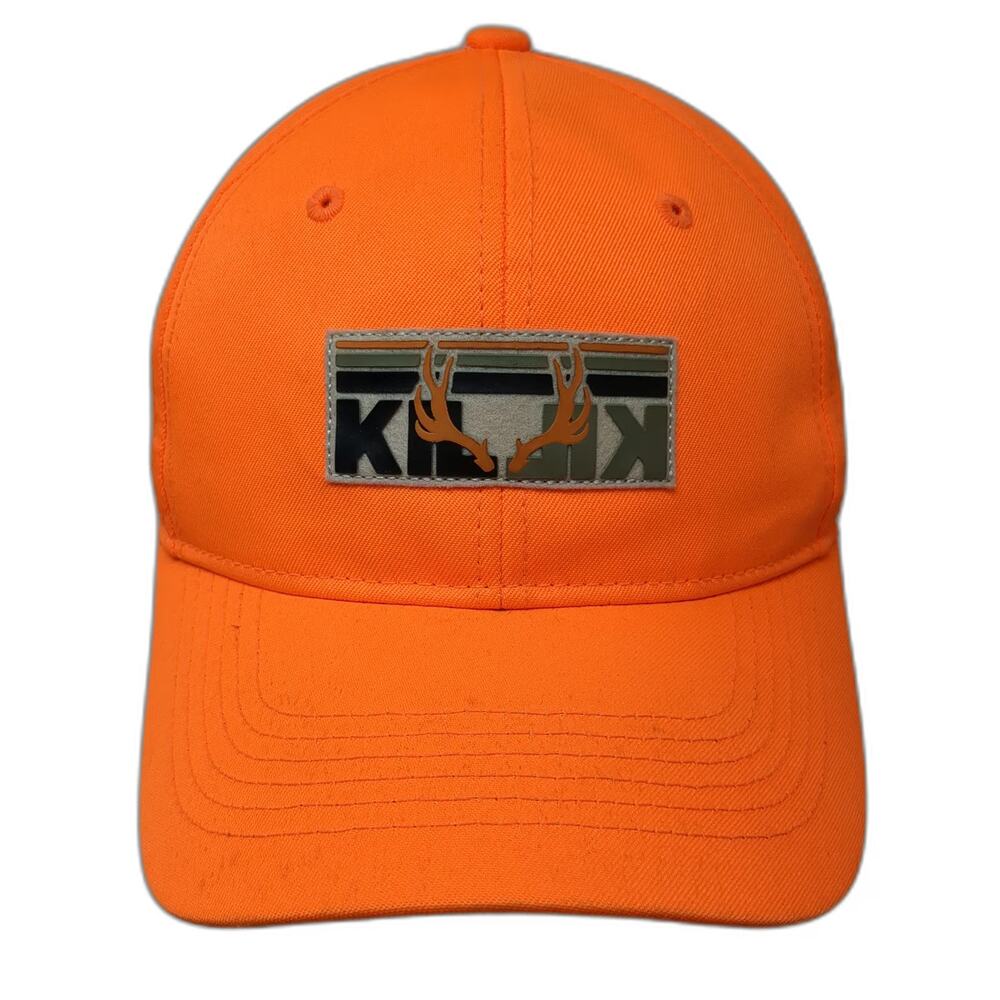 Killik Snapback Orange One Size Hat Hunting Antler Patch Logo Outdoor Deer Gear